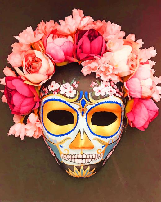 

Halloween Floral Mask – Paint By Numbers - 40*50CM, 501 Original