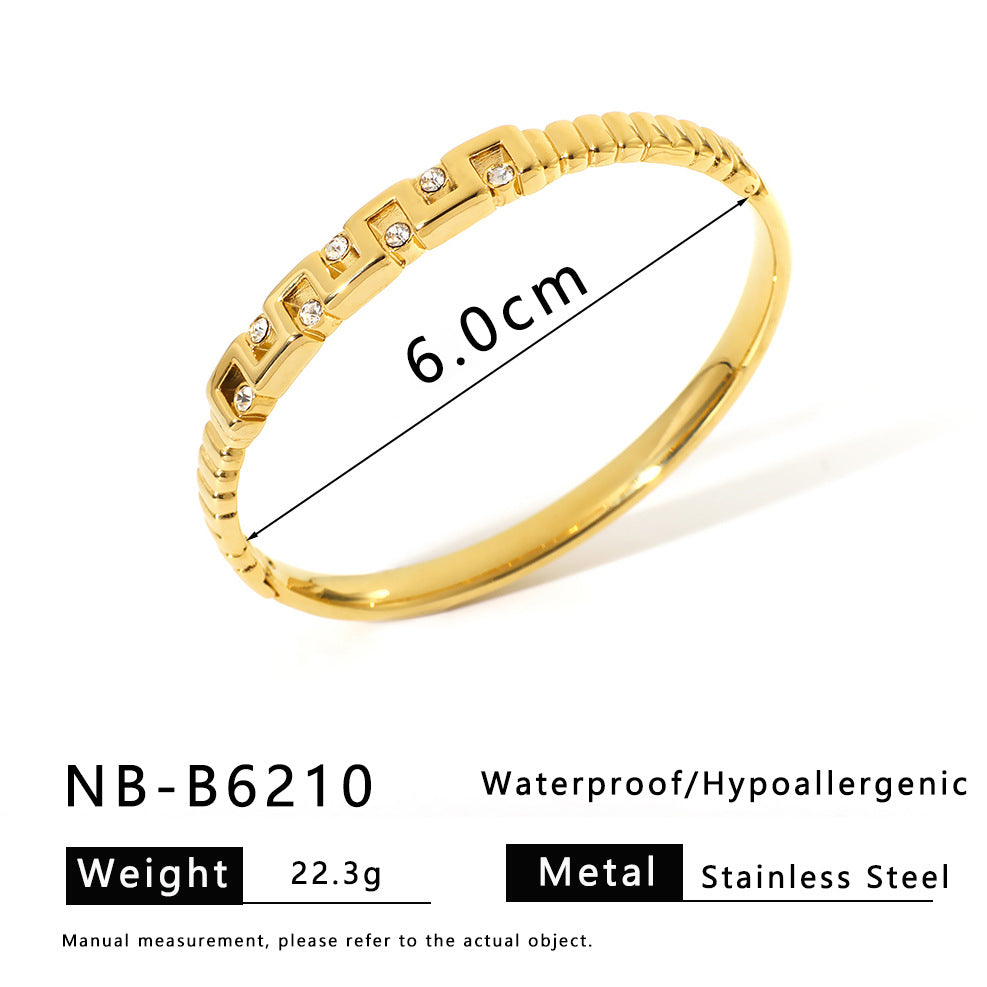 Stainless Steel Bracelet Titanium Steel Jewelry Fashion Stainless Steel Bracelet Versatile Senior Women
