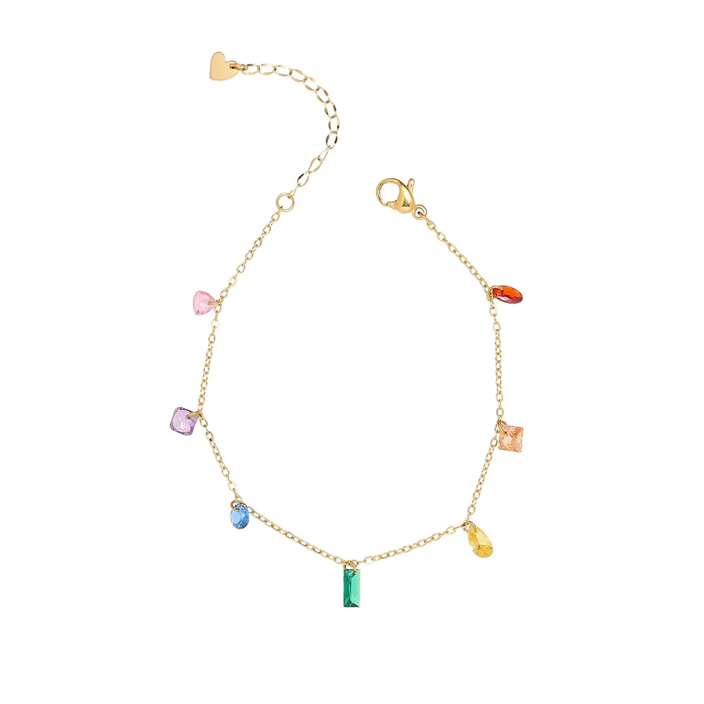 Crystal Rainbow Gold Bracelet