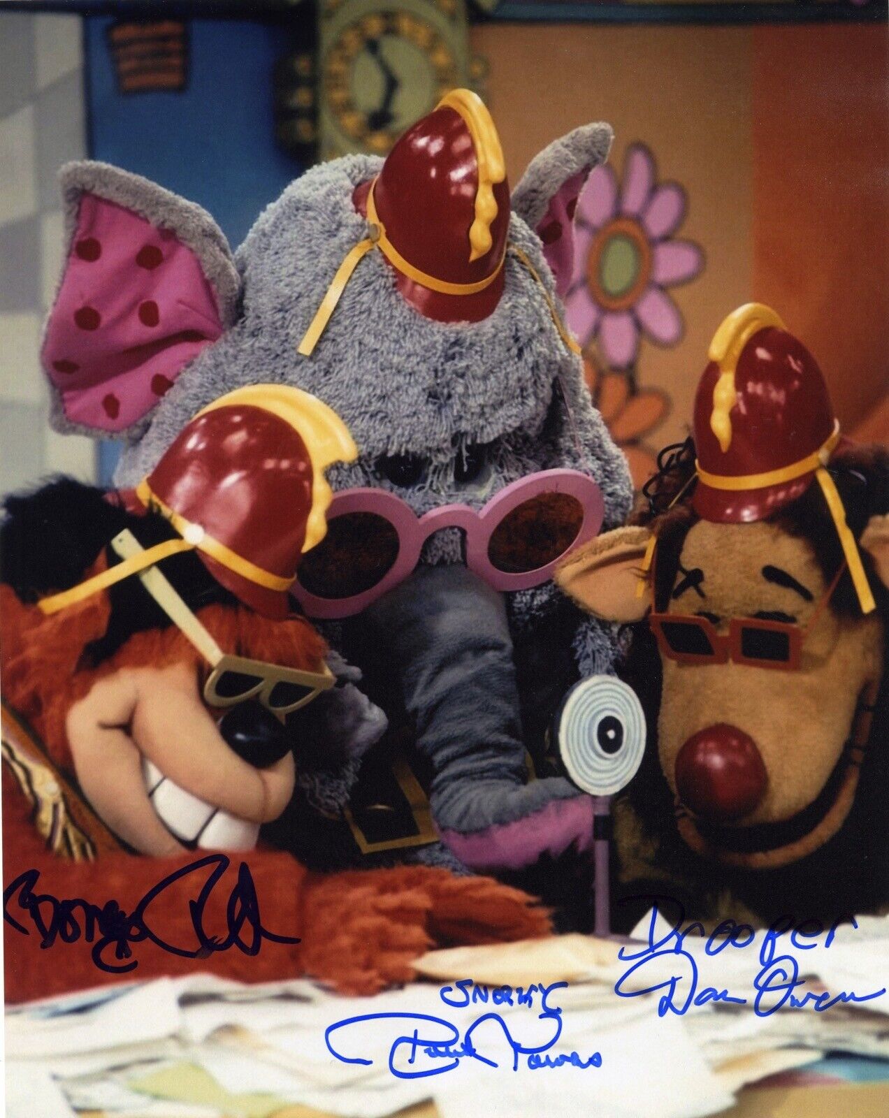 The Banana Splits Photo Poster painting signed by ALL THREE! Rare! - UACC DEALER