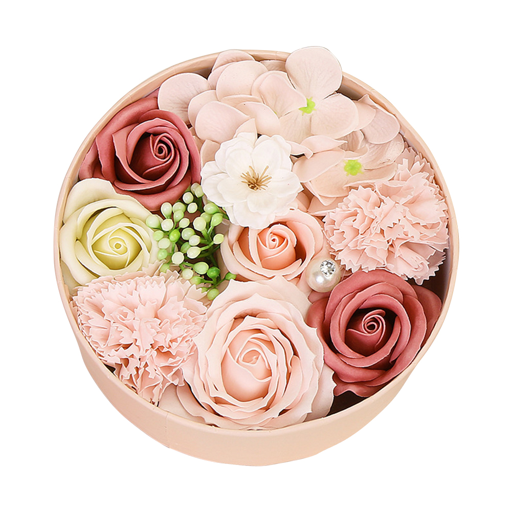 Artificial Soap Rose Flower Bouquet Bear Plush Doll Fake Rose Wedding Decor