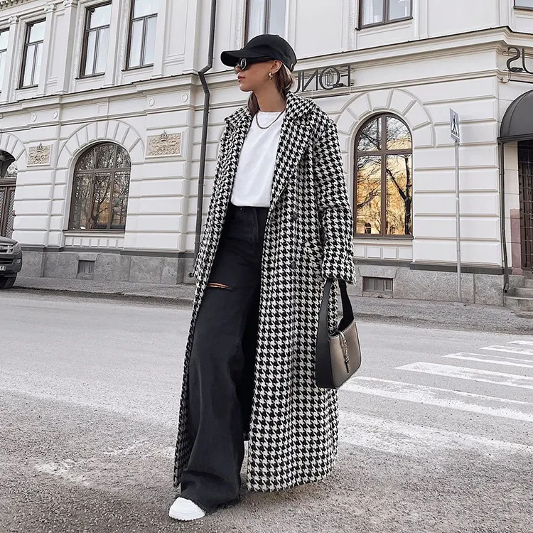 Churchf Churchf Women's Wear 2023 New High-End Fashion Coat Light In Black And White