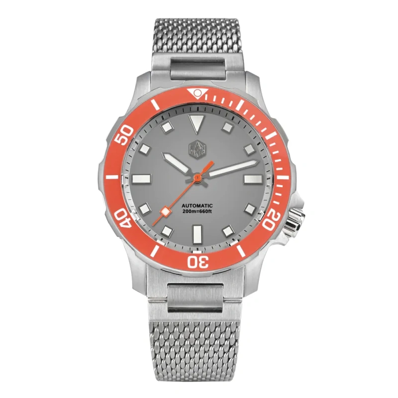 ★Summer Sale★San Martin Original Design Divers Watch Milanese Bracelet SN085G-B San Martin Watch San Martin Watch