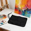 Painting Brushes Canvas Storage Bag Canvas Large Capacity 22 Slots Oil Painting Pen Bag for Oil Brushes Watercolor for Artist