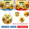 uk.everydayedeals 4Pcs Mini DIY Diamond Painting Hanging Ornaments - Sunflower