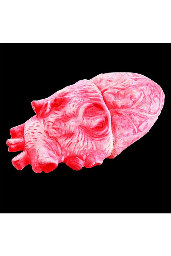 Practical Joke Horror Scary Fake Heart For Halloween Decor Red-elleschic