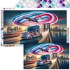 (70*40cm)Plane Truck - Full Round Drill Diamond Painting