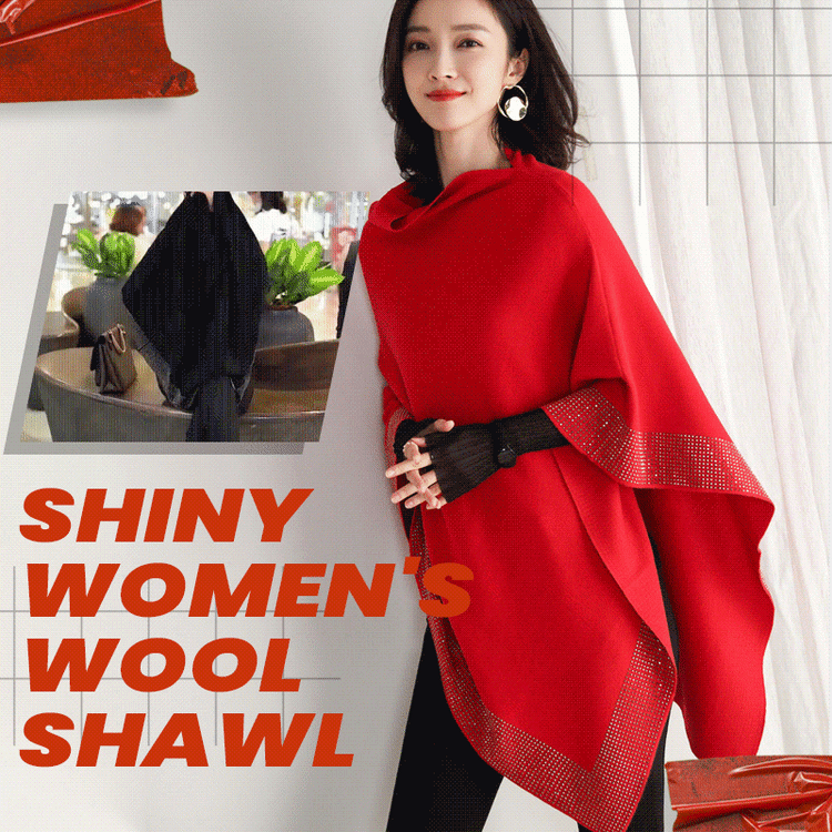 Shiny Women\'s Wool Shawl