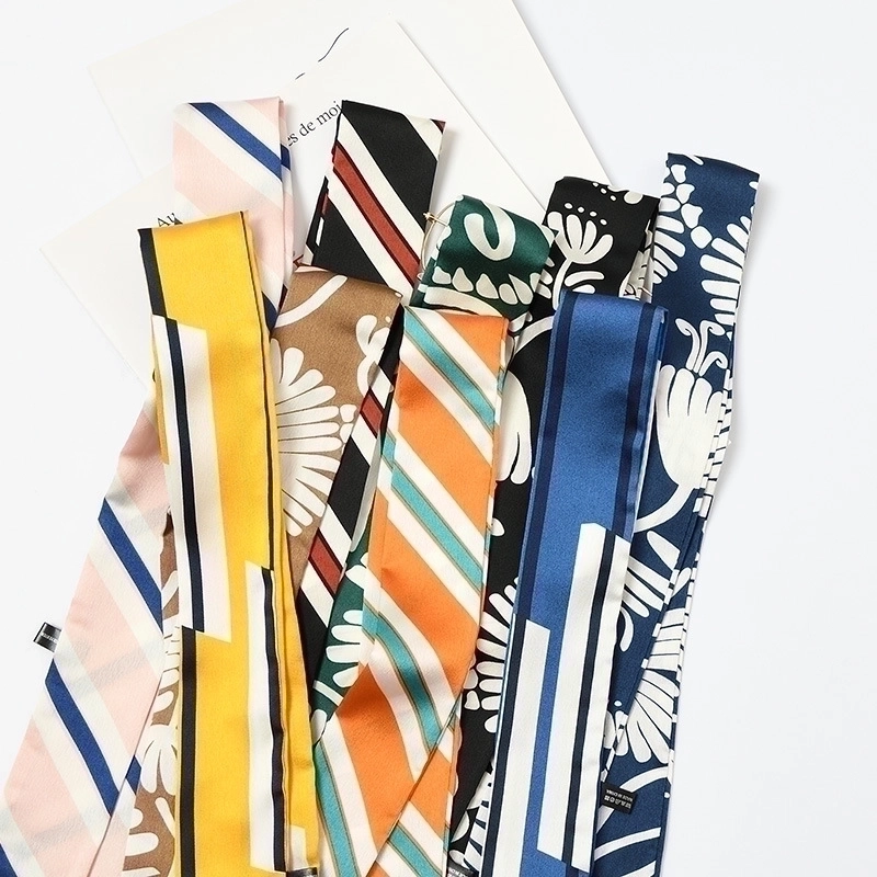 Women’s Sweet Polka Dots Heart Shape Satin Printing Silk Scarves