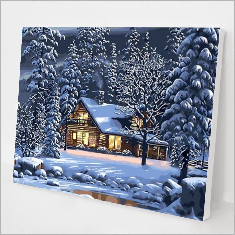 DIY Painting By Numbers | Snow scene