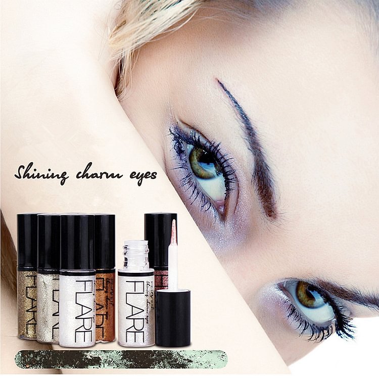 Professional New Shiny Eye Liners Cosmetics for Women Pigment Silver Rose Gold Color Liquid Glitter Eyeliner（5 colors）