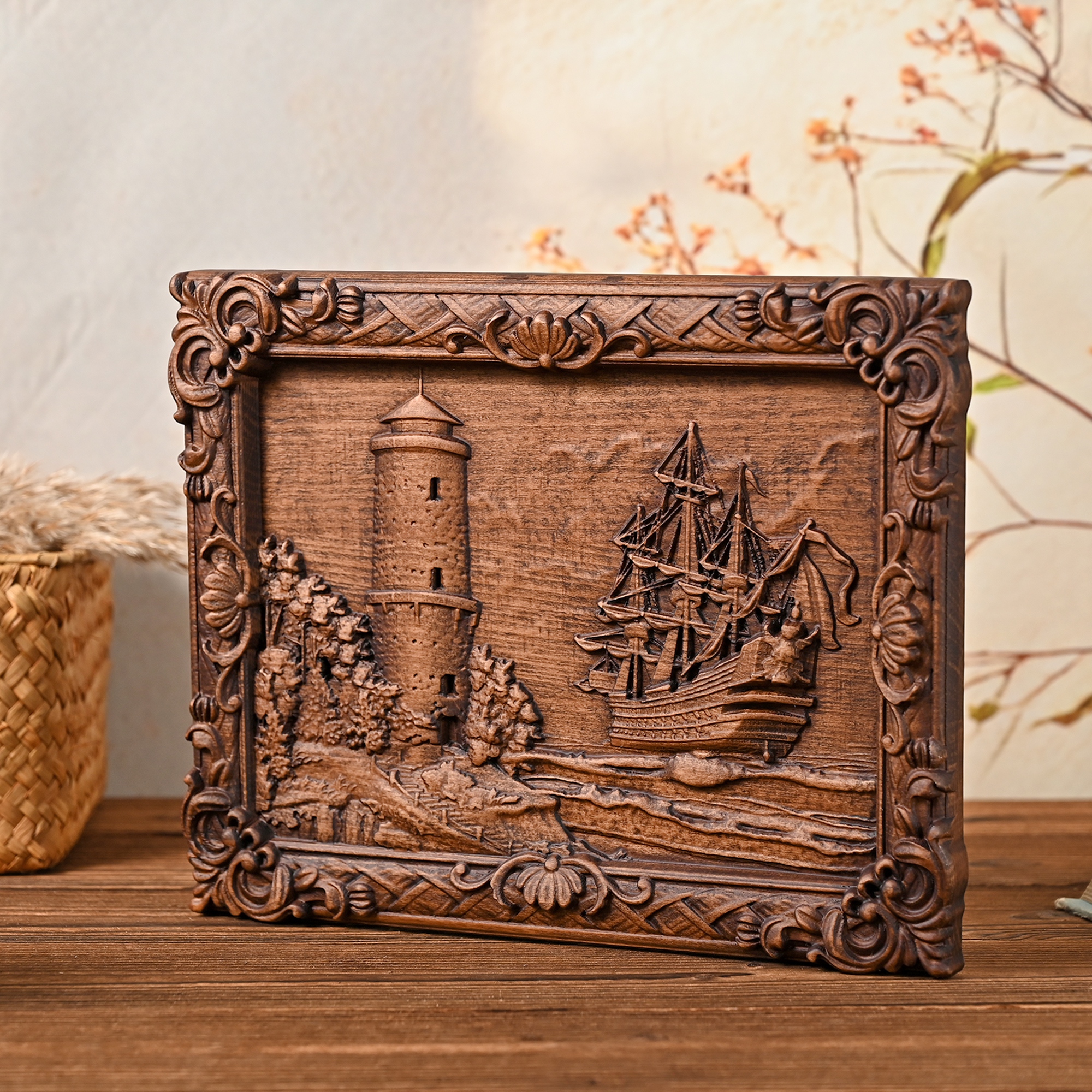 Beech Wood Lighthouse & Sailboat Relief