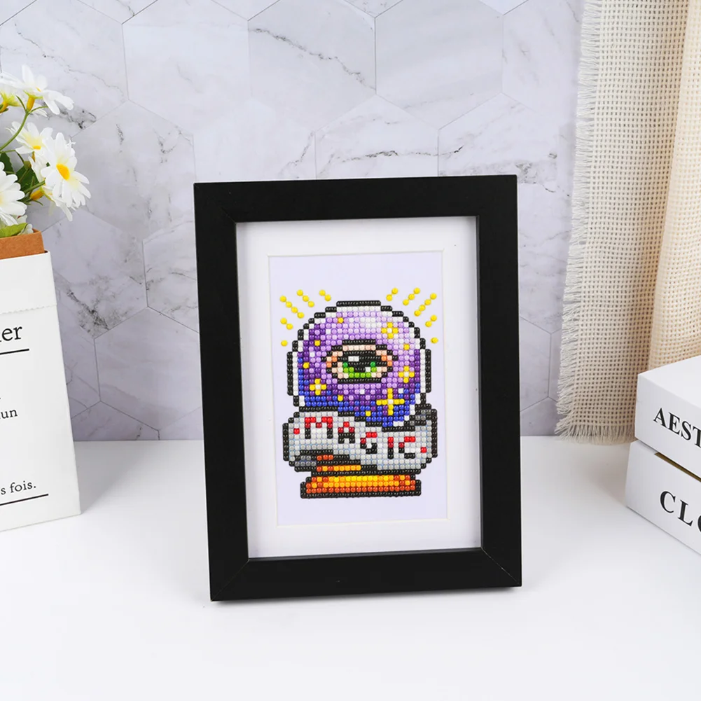 12pcs Witch DIY Mini Partial Round Diamond Painting Set Desktop Decor No Frame(12*17cm)