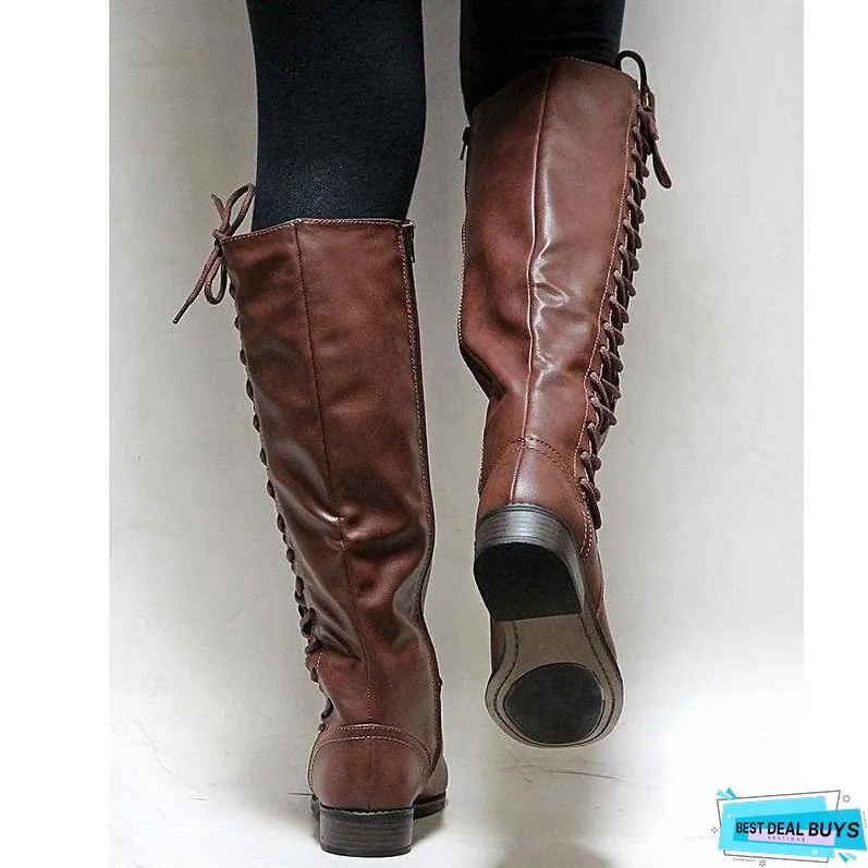 Winter Warm Bandage Long Boots
