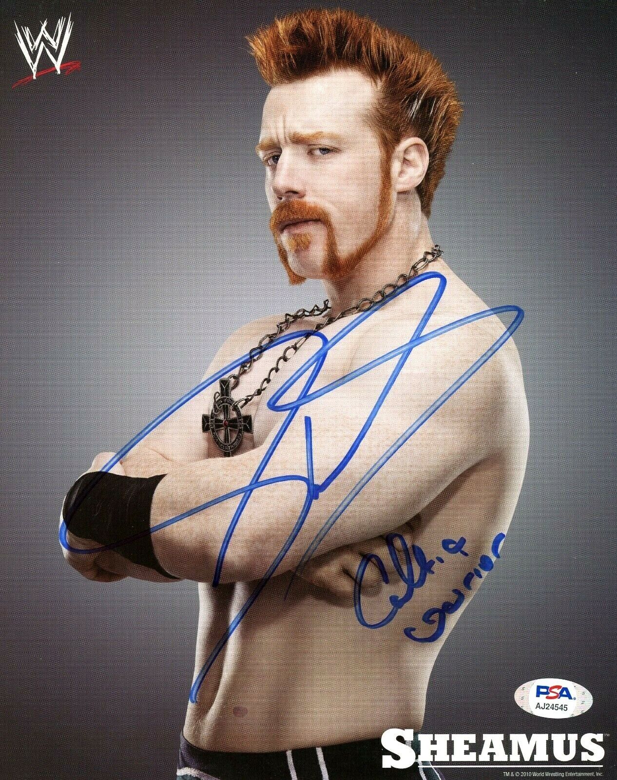 WWE SHEAMUS HAND SIGNED AUTOGRAPHED 8X10 PROMO Photo Poster painting WITH PROOF AND PSA DNA COA