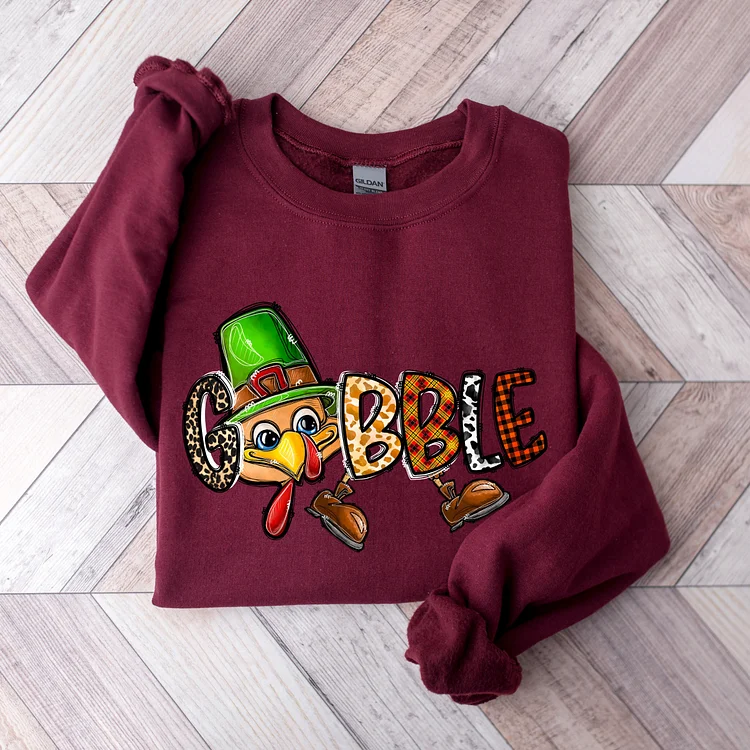 Thanksgiving Gobble Sweatshirt, Funny Thanksgiving Sweatshirt, Cute Fall Sweatshir socialshop