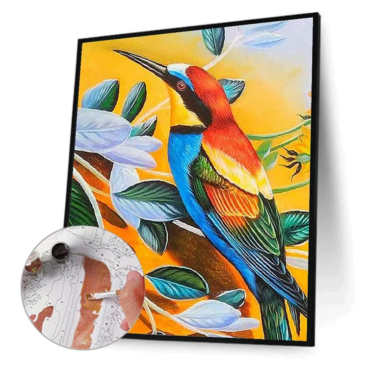 Blue Peacock Birds Paint By Numbers - PBN Canvas
