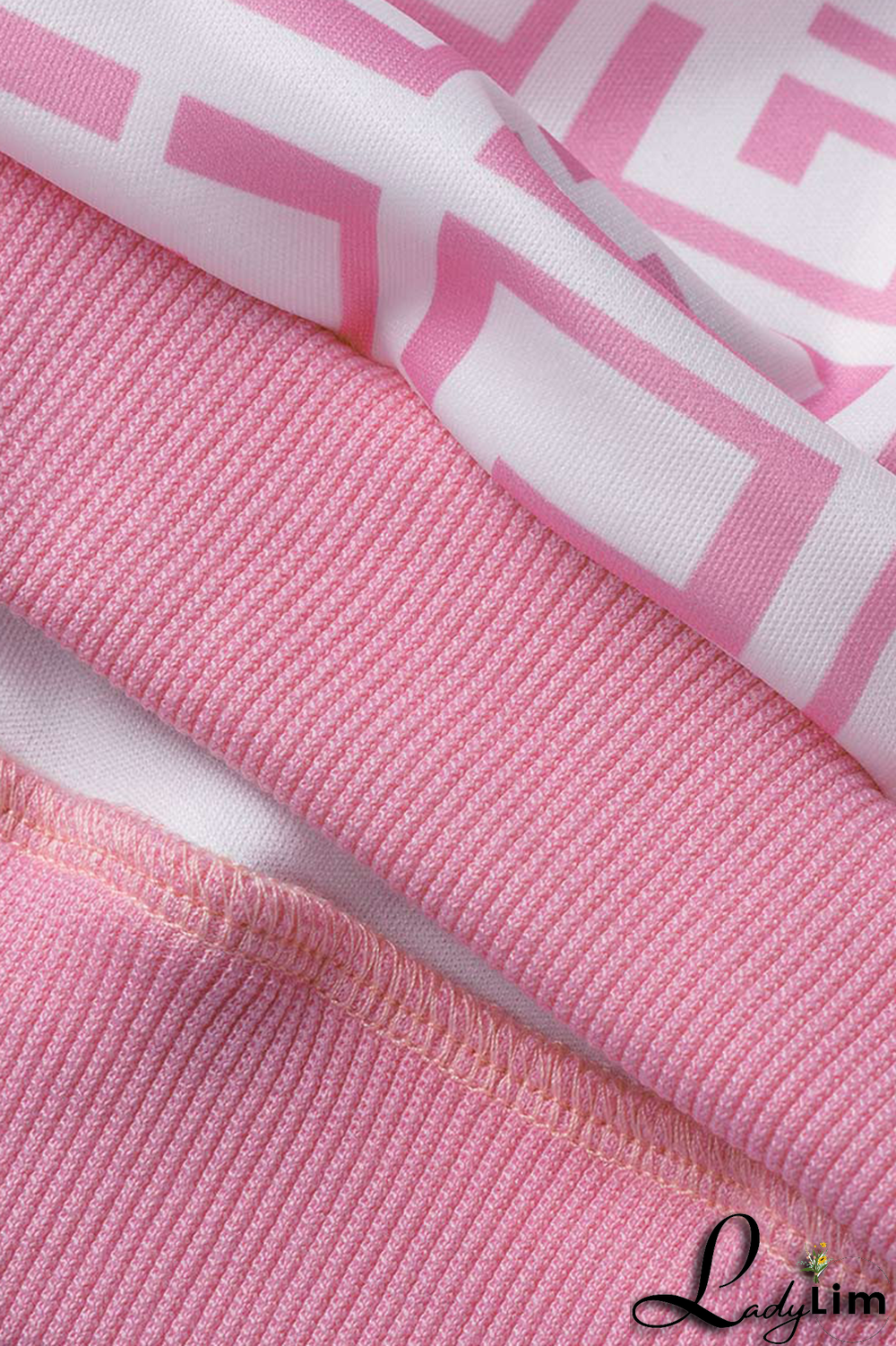 Coffee Sexy Print Buckle O Neck Sleeveless Two Pieces