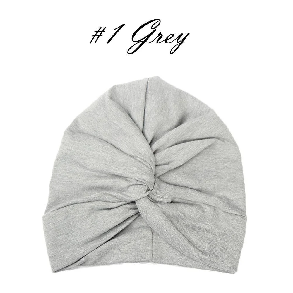 2019 Brand New Newborn Infant Baby Turban Toddler Kids Boy Girl Cotton Blends Hat Lovely Soft Cute Solid Knot Beanies Baby Gifts