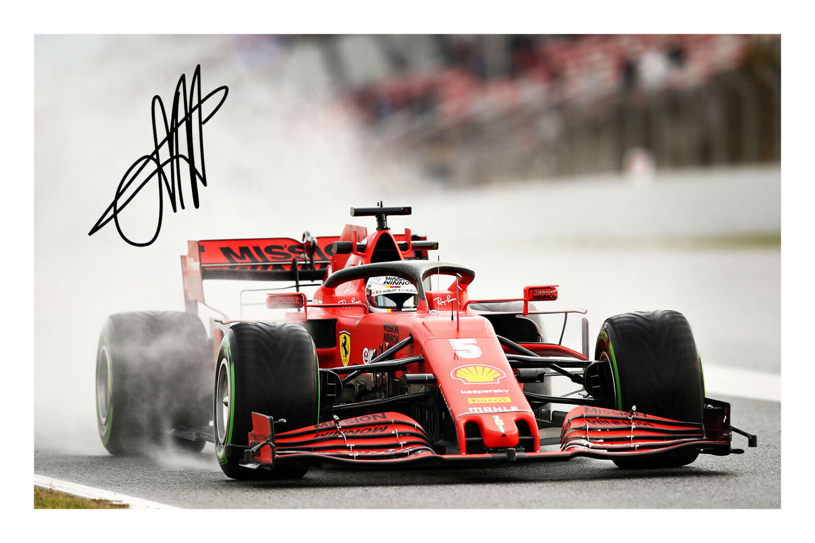 Sebastian Vettel Signed A4 Photo Poster painting Print Autograph Formula 1 Driver