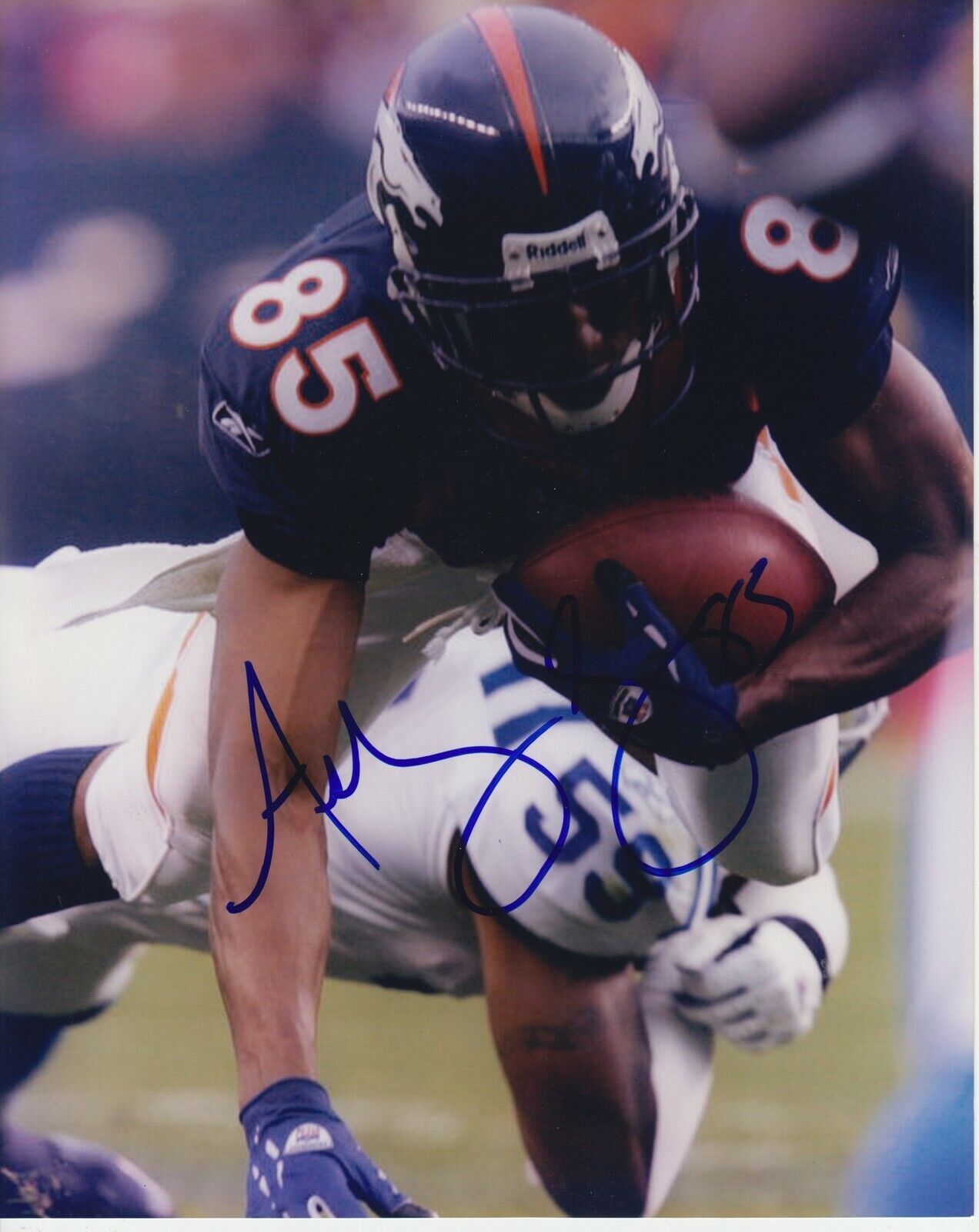 Ashley Lelie #0 8x10 Signed Photo Poster painting w/ COA Denver Broncos -