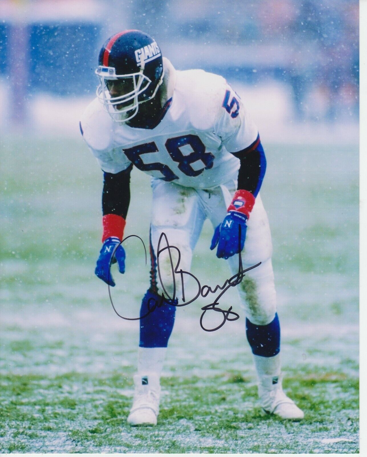 Carl Banks 8x10 Photo Poster painting Signed w/ COA New York Giants #1