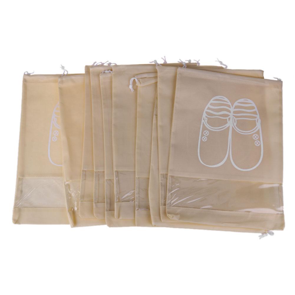 

10pcs ​Waterproof Drawstring Shoes ​Storage Bags ​Household Organizer, 米色, 501 Original