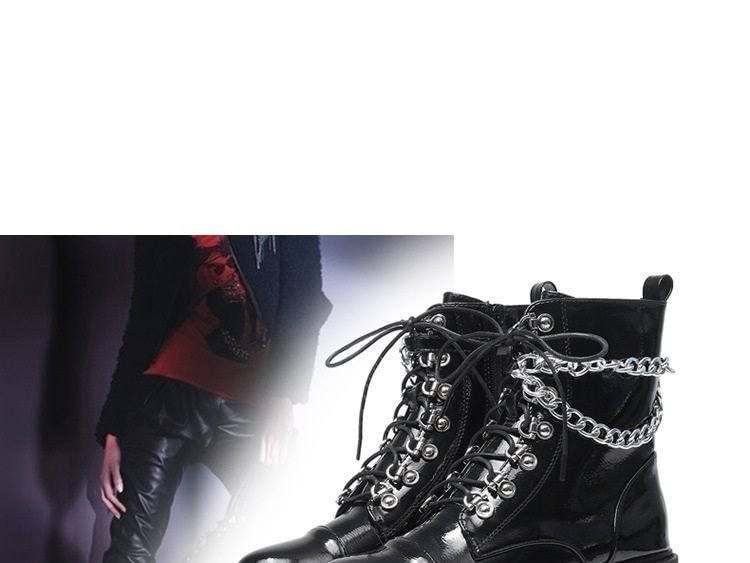 Combat Platform Boots with Chain YP236