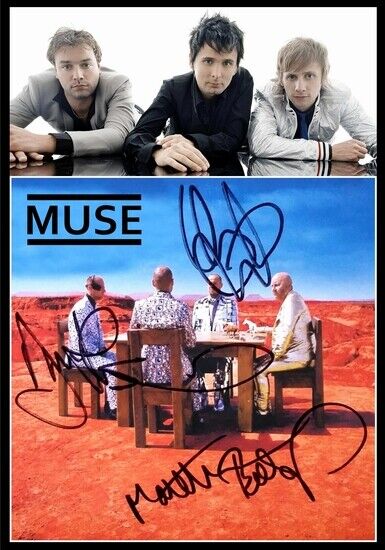 MUSE - SIGNED LP COVER - BLACK HOLES & REVELATIONS - Photo Poster painting POSTER INSERT