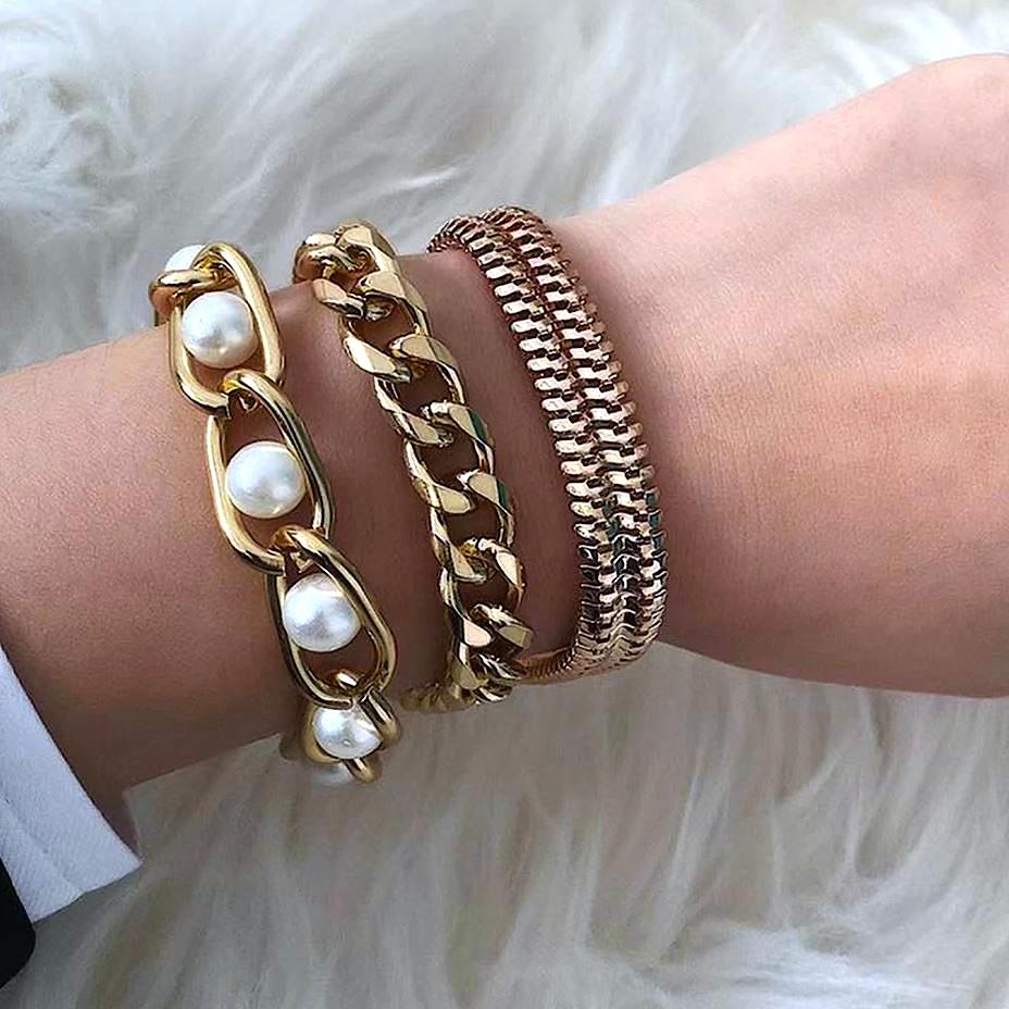 Agatha Cuban Pearl Bracelet Set-Mayoulove