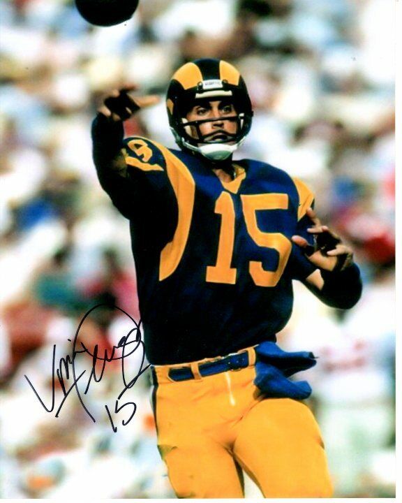 VINCE FERRAGAMO signed autographed NFL LOS ANGELES RAMS Photo Poster painting