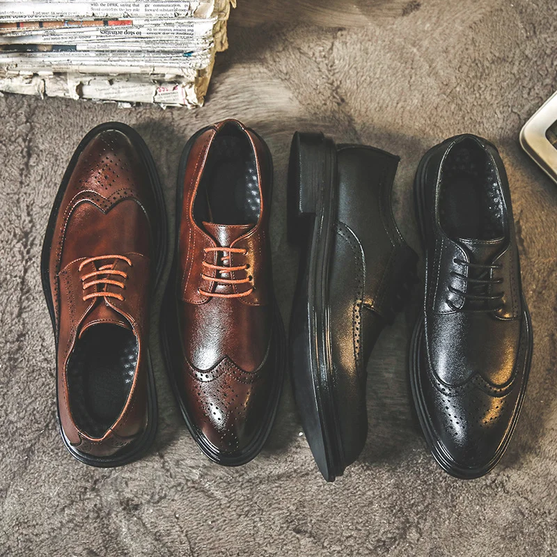 Yyvonne Yyvonne Men's Shoes Korean Version British Tide Shoes Casual Business Dress Leather Shoes Men's Wedding Shoes 7785-J