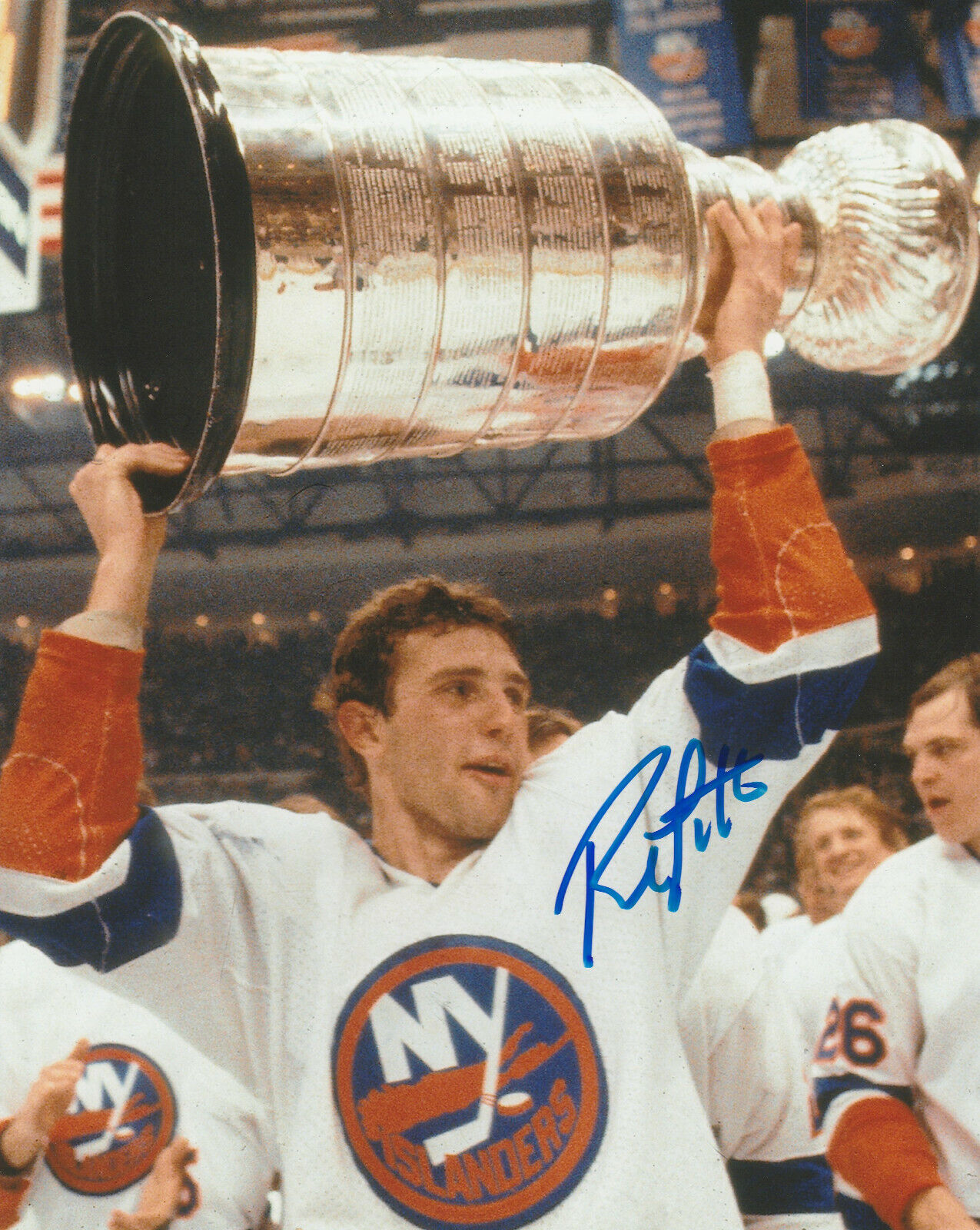 BRENT SUTTER SIGNED NEW YORK NY ISLANDERS STANLEY CUP 8x10 Photo Poster painting! Autograph