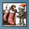 (50*50cm)Christmas Robot Dog - Full Round Drill Diamond Painting