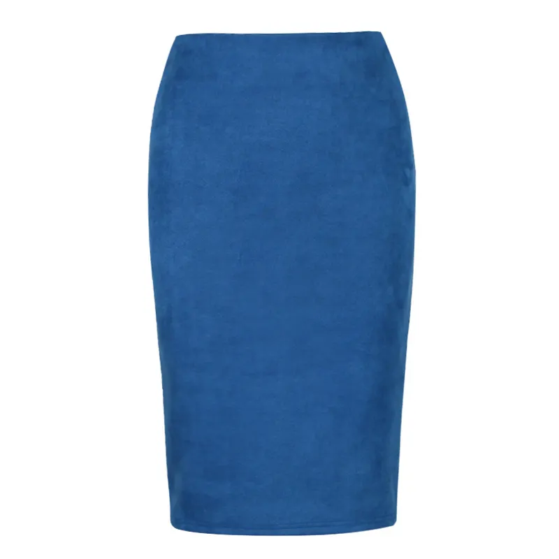Churchf Churchf Skirt Solid Color Split Deer Skin Velvet Skirt High Purse Hip Thin Versatile Skirt