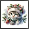 Cat - 18CT Stamped Cross Stitch - 30*30cm