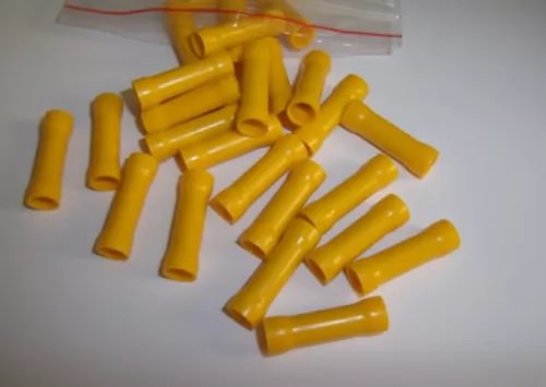 pornhint Pornhint 25 Car Audio Wire Butt Connectors Terminals Vinyl 12-10 Ga AWG Gauge Crimp New New
