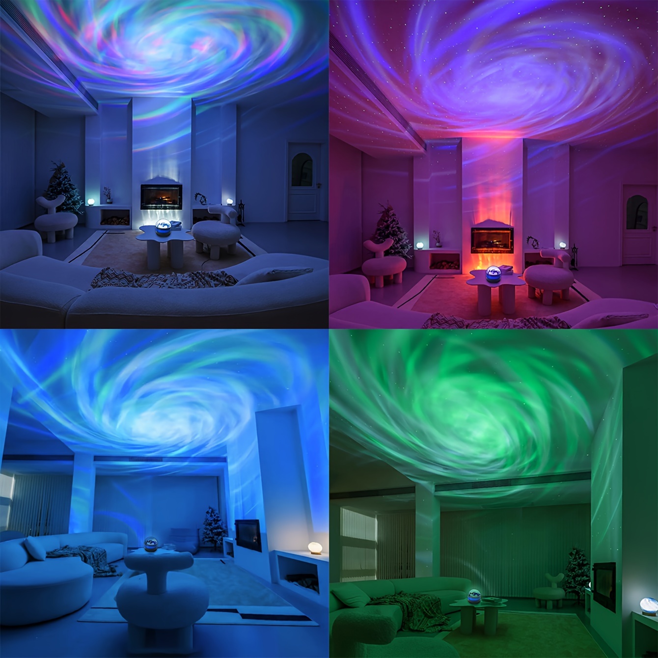 Tegooe Remote Control Galaxy Star Projector Night Light - USB Rechargeable LED Lamp for Room Decor