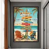 Beach Sign-11CT Stamped Cross Stitch 40*60cm/15.75*23.62in(Big Size)