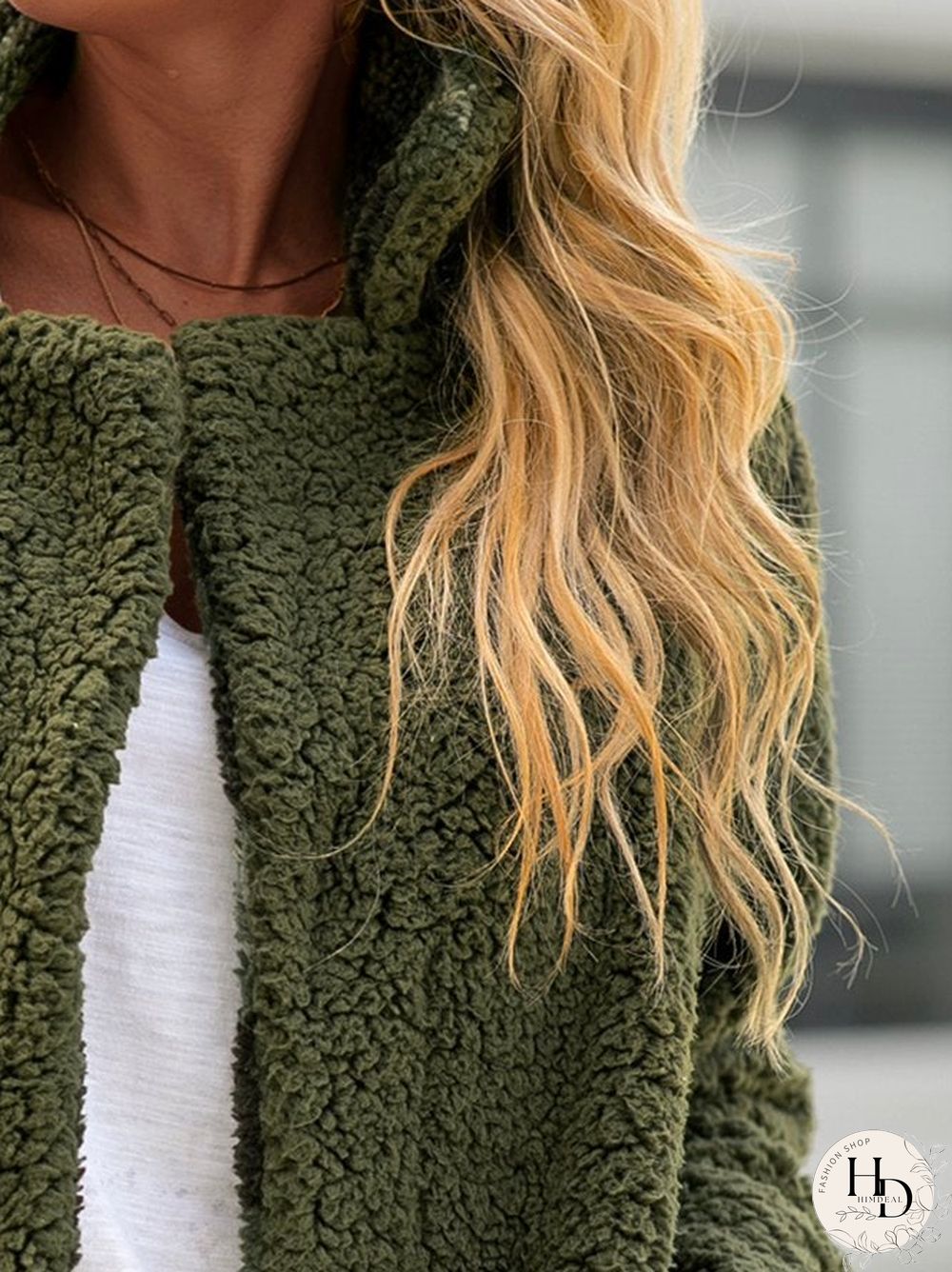 Casual Long Sleeve Faux Fur Outerwear