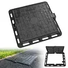 [US Local Warehouse] Iron Manhole Cover and Frame Non-Slip Septic Tank Cover for Yard (400mm)