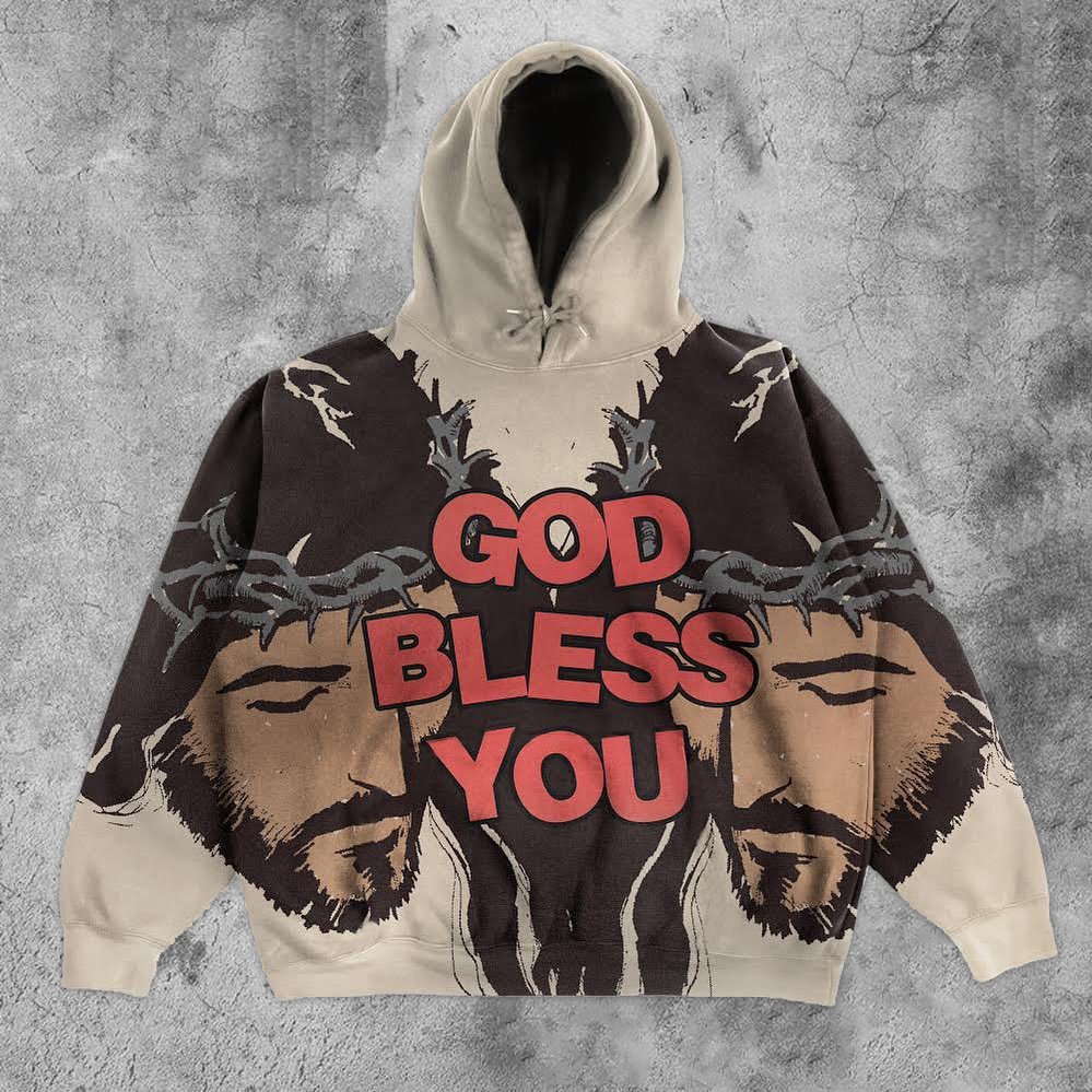 God Bless You Graphic Hoodie 