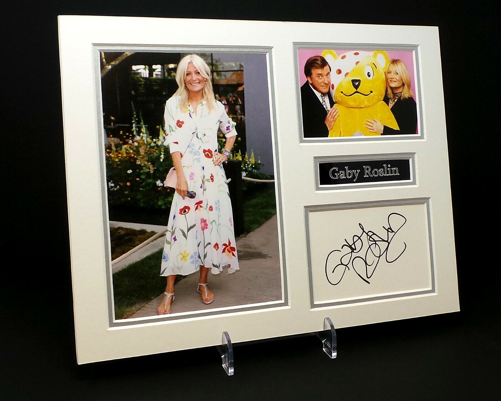 Gaby ROSLIN Signed Mounted Photo Poster painting Display AFTAL COA TV Presenter