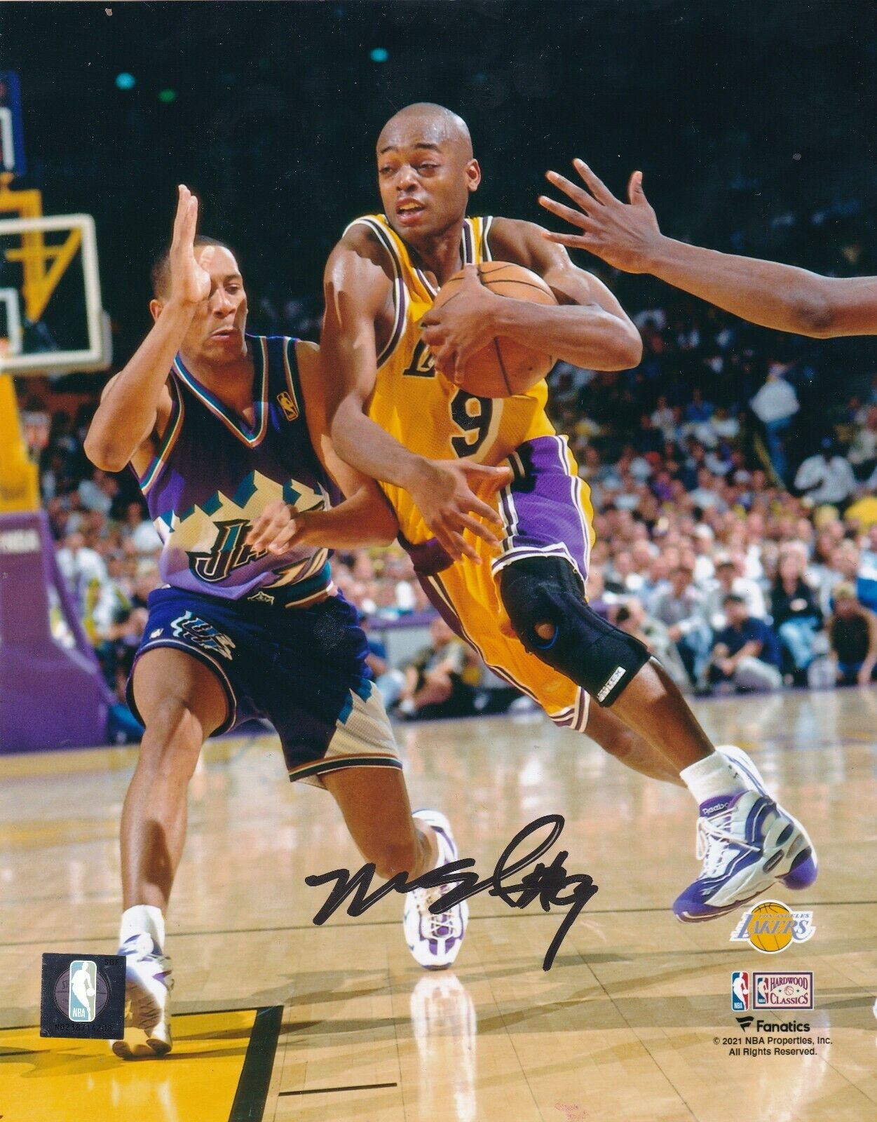 NICK VAN EXEL LOS ANGELES LAKERS ACTION SIGNED 8x10