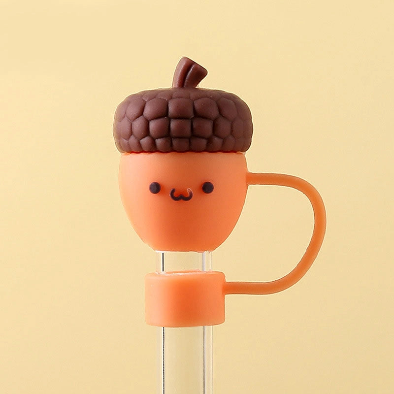 Casual Elegant Cute Flower Silica Gel Straw Decorative Cap 1 Piece