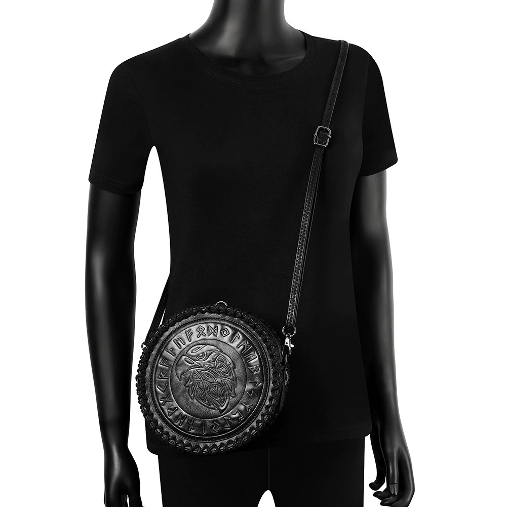 Viking - style Medieval Coin Purse: A Retro - embossed Waist and Cross - body Shoulder Bag for Knights