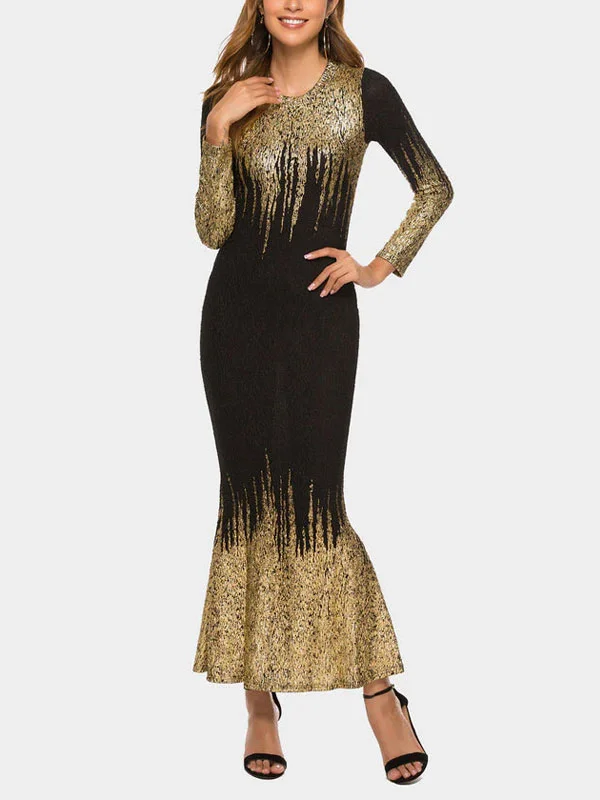 Fishtail slimming delicate women's dress