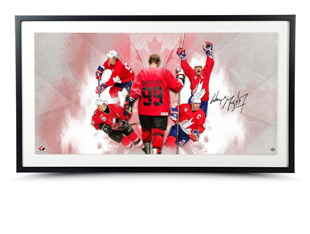 Wayne Gretzky Signed Autographed 36X18 Framed Photo Poster painting Homeland