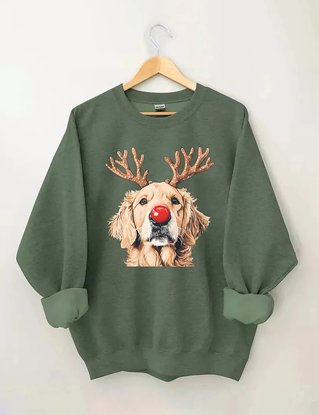 Golden Retriever Reindeer Christmas Sweatshirt