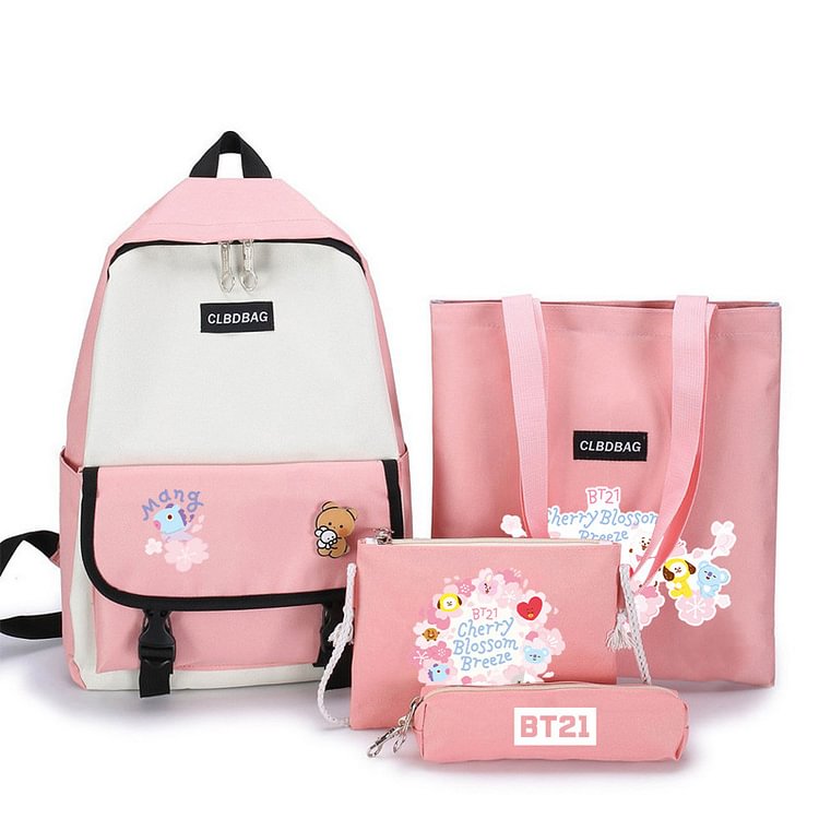 BT21 Cherry Blossom Four-piece Backpack